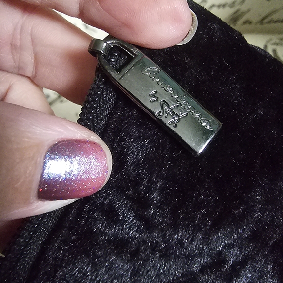 Americana by Sharif Velour Beaded Front Clutch Purse Retro elegant GUC - Picture 5 of 9